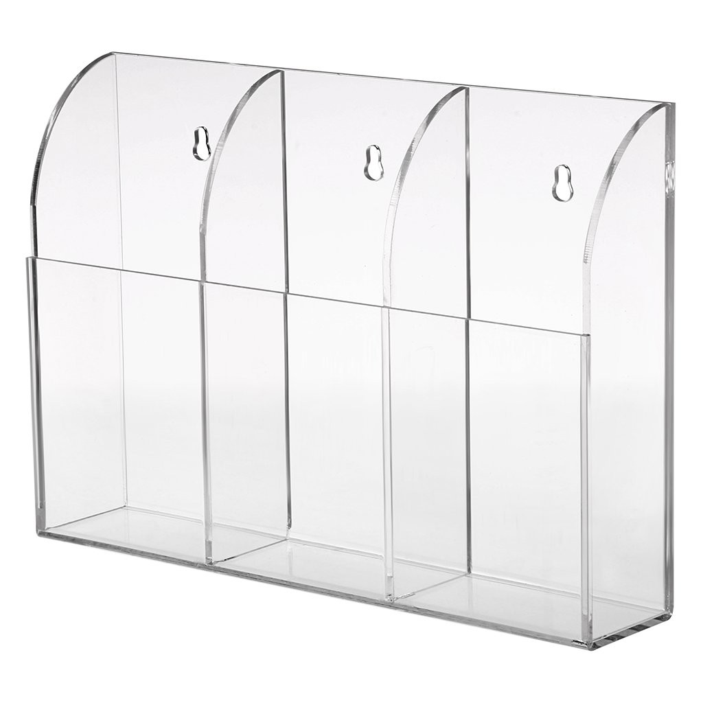 Hipiwe Wall Mount Remote Control Holder Clear Acrylic Media Large,