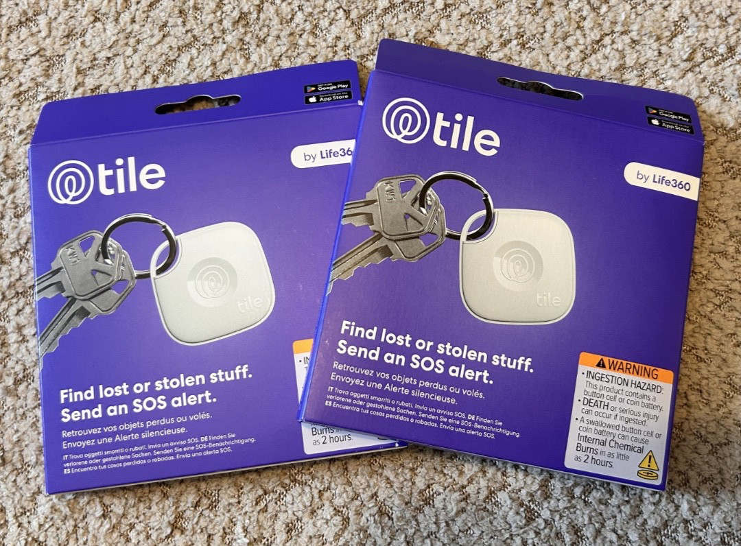 Lot of 2 New in Box Tile Bluetooth Tracker Life 360 for Android or Apple iOS