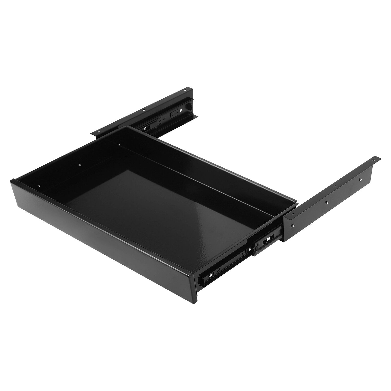 Black Drawer Box Organizer Pull Out Under Cabinet Sliding Shelf Roll Out Tray