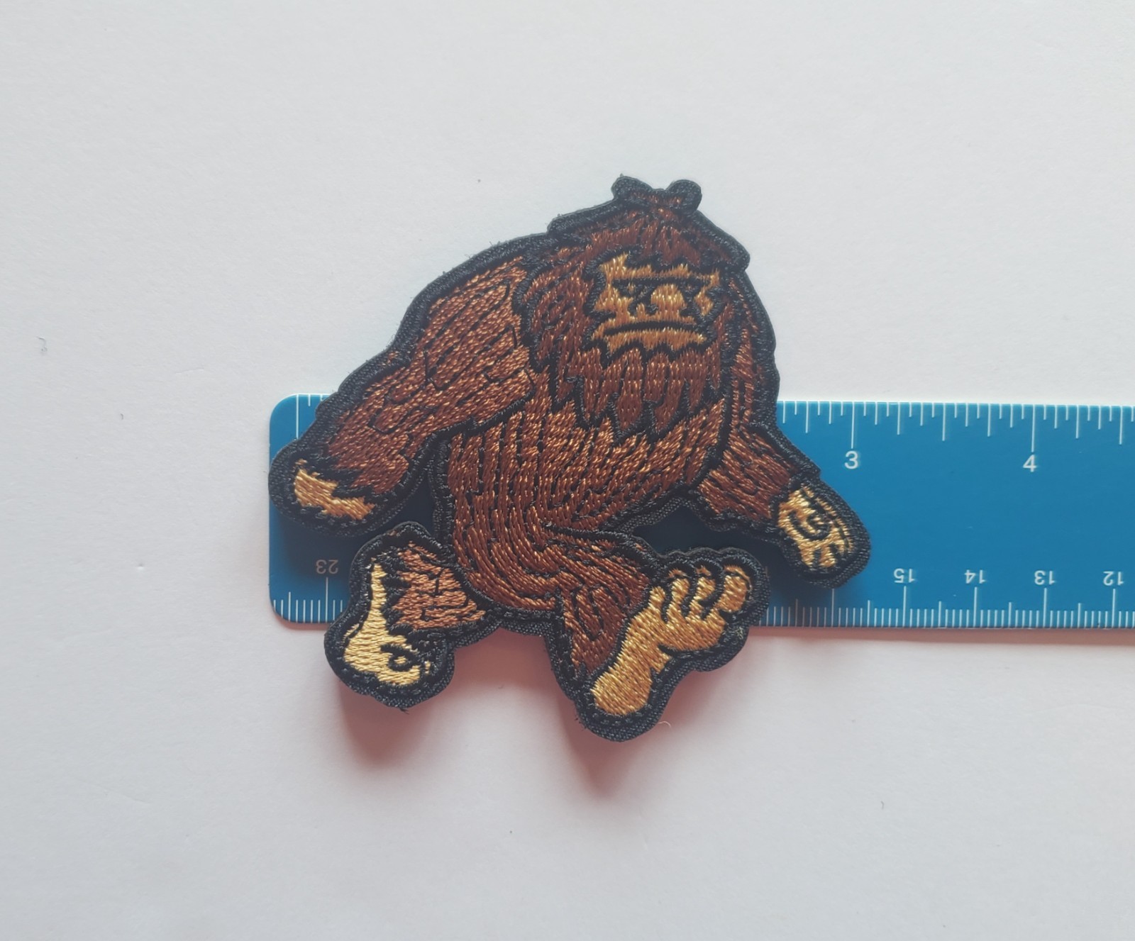 Bigfoot Sasquatch Running Embroidered Morale patch Hook & Loop Backing 3" NEW