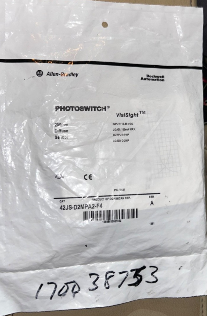 New Allen Bradley 42JS-D2MPA2-A2 Photoswitch 260mm 10-30VDC