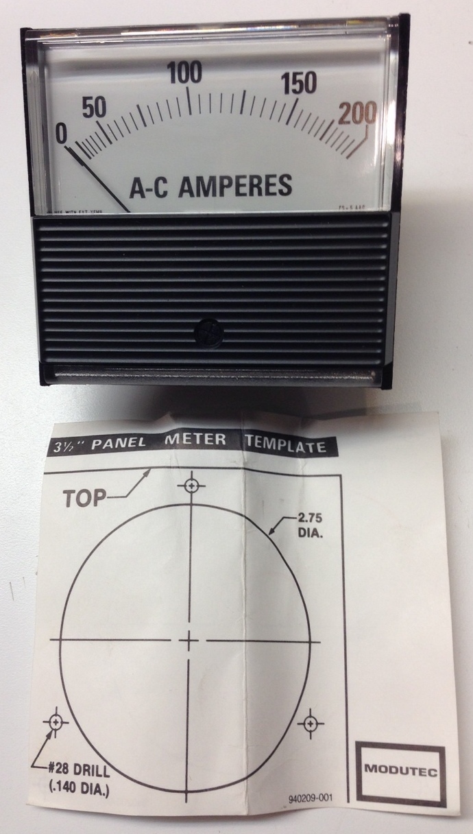 Modutec Panel Meter 0 to 200 AMP
