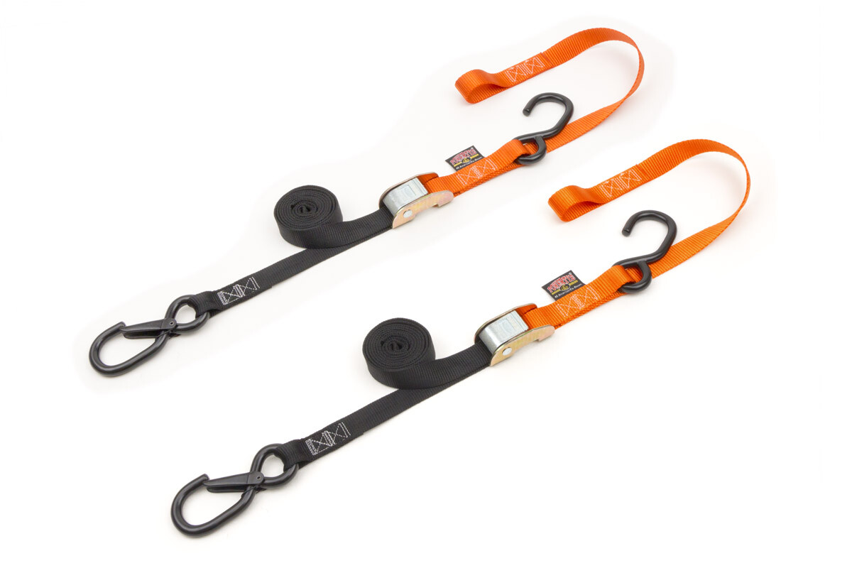 Powertye 1" Cam Buckle w/Soft-Tye Sewn-In Orange Tie Downs (23629-SR)