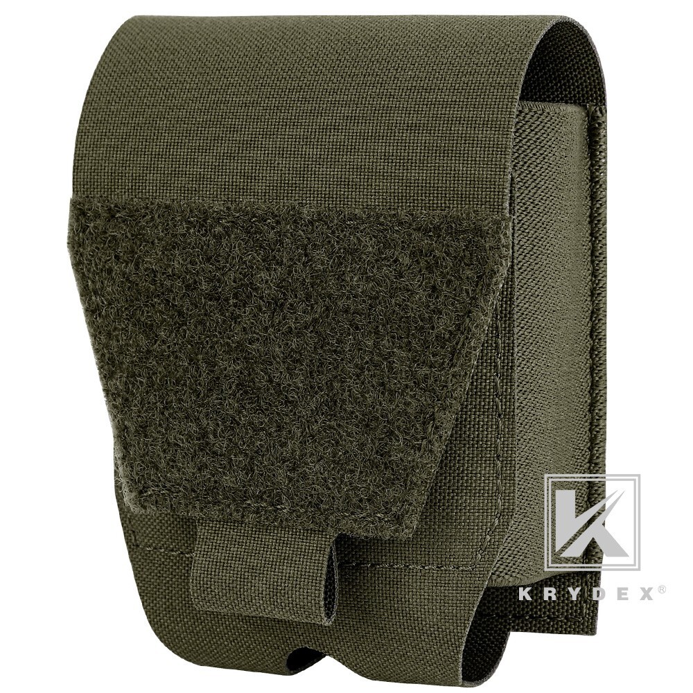 KRYDEX Tactical Handcuff Pouch Low Profile Cuff Holster MOLLE / Belt Mount Green