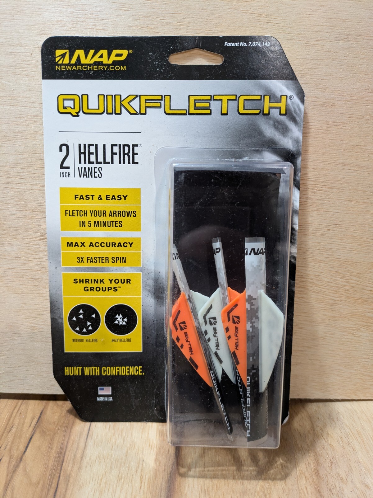 Bow Hunting Nap Quikfletch Hellfire Vanes 2in. Pack of 3