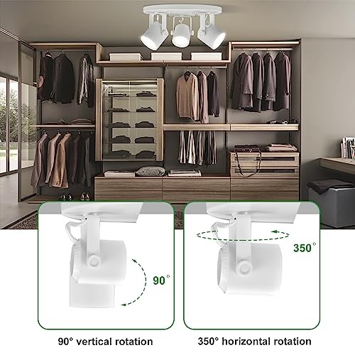 27W 3000K 3 Light LED Flush Mount Ceiling Not Replaceable Bulb-3 light