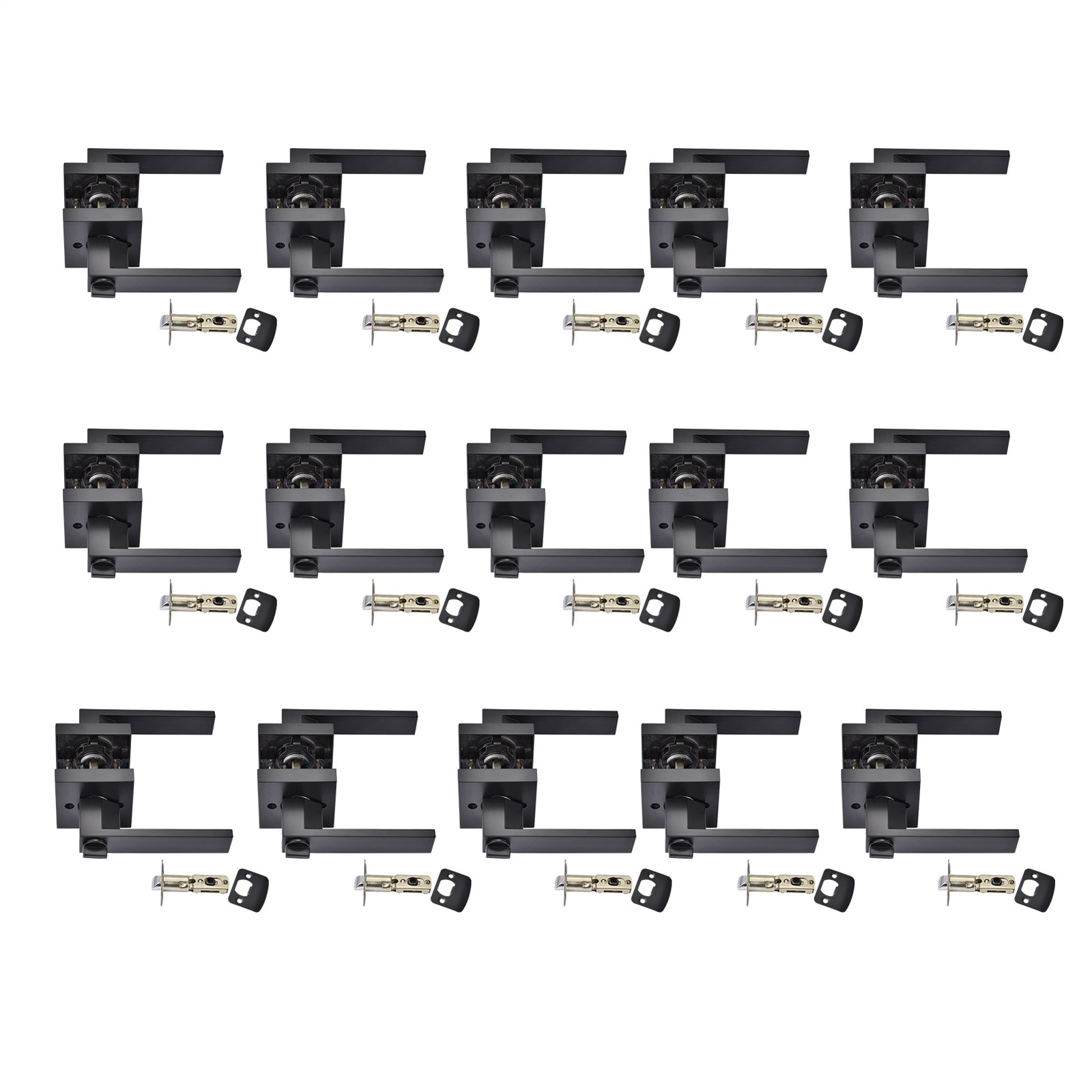 12-15x Door Handle Lock Lever Knobs Privacy Passage Entry Locks W/key For Home
