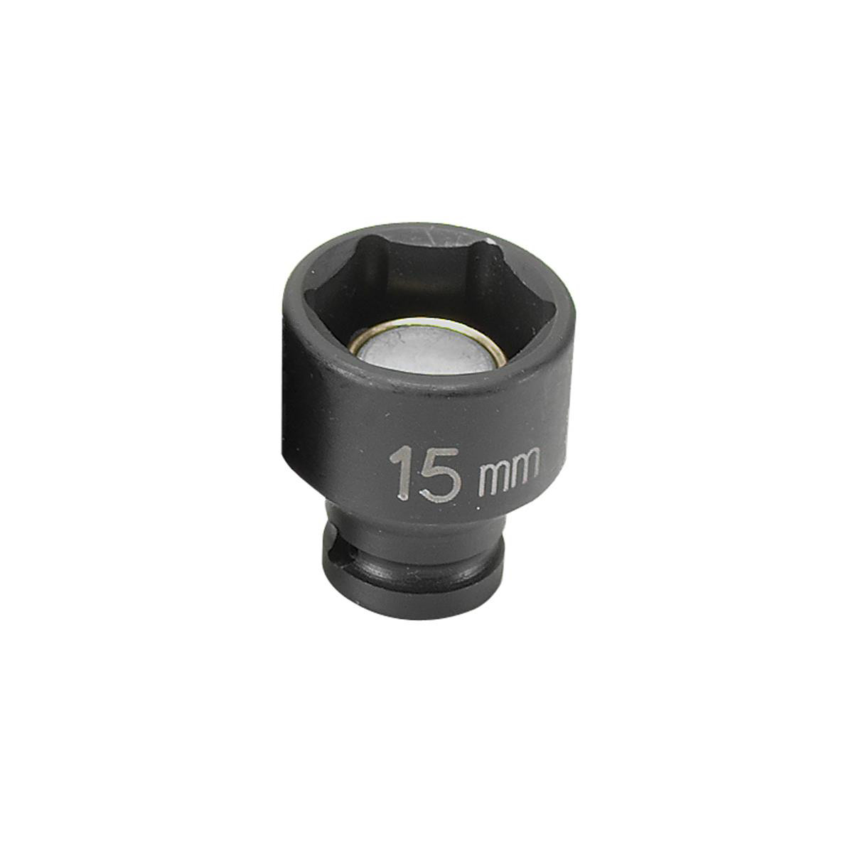 Grey Pneumatic 1/4" Drive x 15mm Magnetic Standard Socket