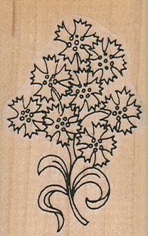 Thistles/Small 1 1/2 x 2 1/4" Rubber Stamp, Plant Stamp, Tree Stamp, Flowers