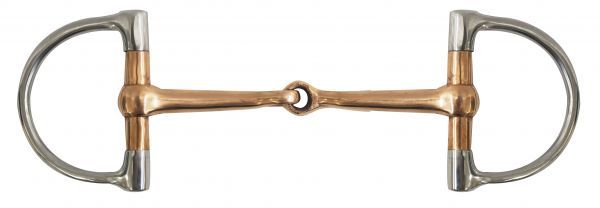 English Saddle Horse Stainless Steel Hunter D Ring Snaffle Bit 5" Copper Mouth