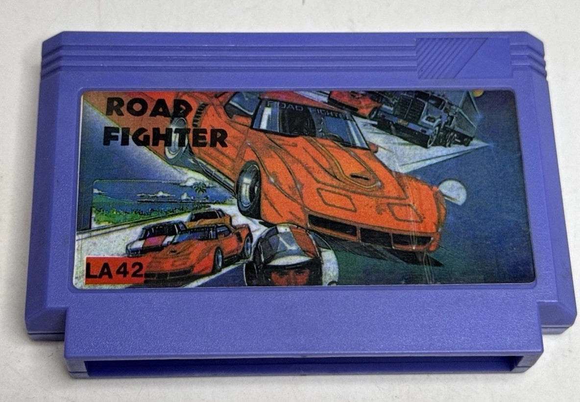 vintage famiclone 90's ROAD FIGHTER Old Famicom Nes cartridge purple rare