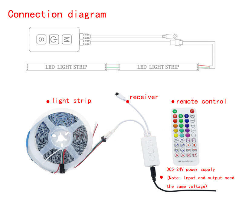 SP611E smart music bluetooth controller LED Strip WS2811 WS2812B remote control