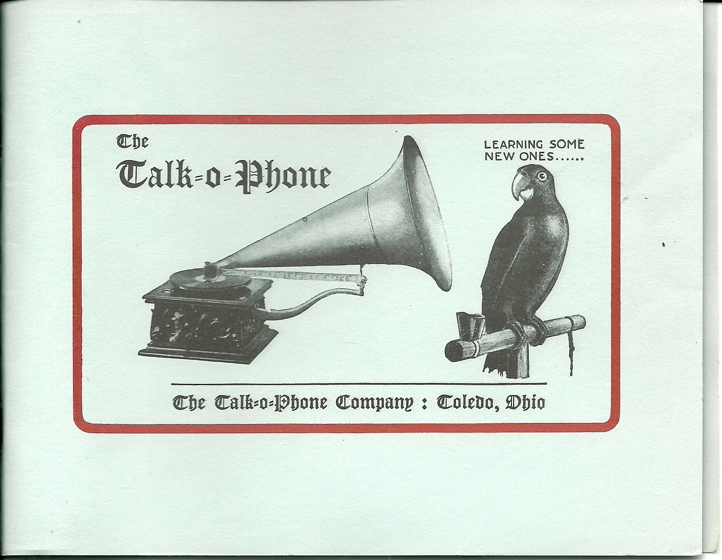 THE TALK=O=PHONE VICTOR TALKING MACHINE ADVERTISEMENT & PRICE GUIDE CATALOG