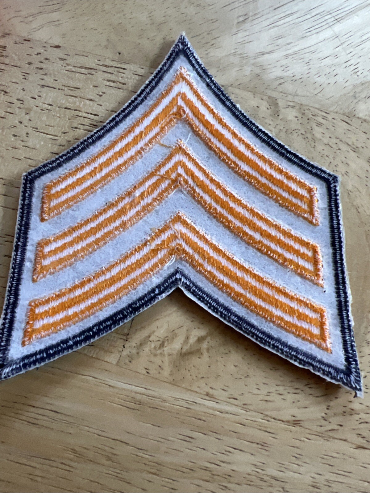 Sergeant Rank Chevron Patch 3”x3.5”. NEW