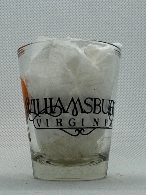 Williamsburg VA Clear Shot Glass