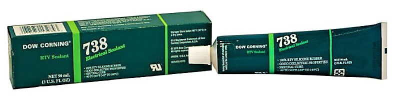 Dow Corning RTV738 Electrical Silicone Sealant - 3oz - White