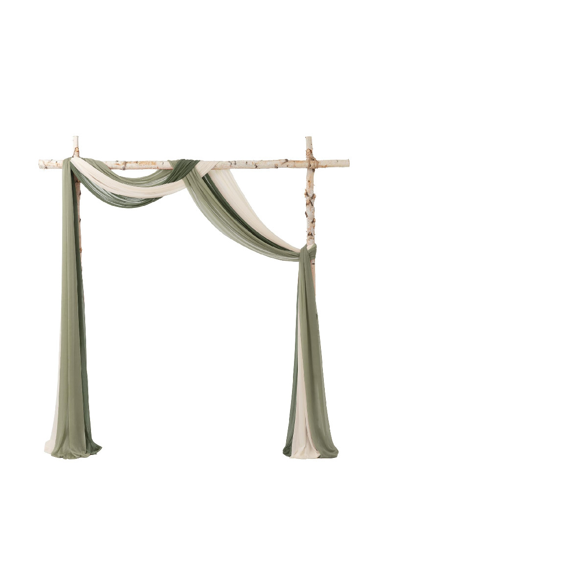 Ling'S Moment Lings Moment Wedding Arch Draping Fabric 3 Panels 20Ft Green