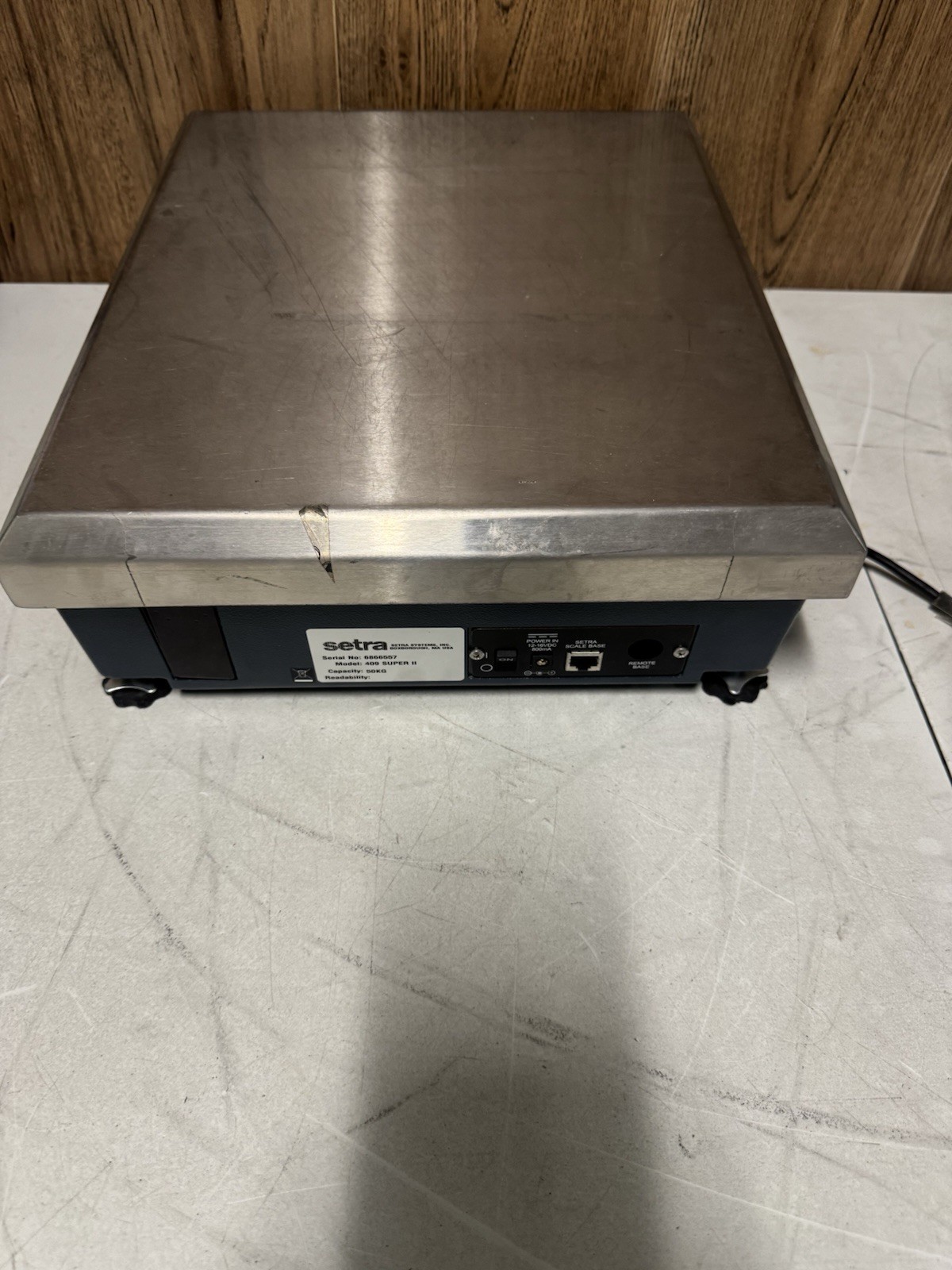 Setra 409 Super II Bench Scale Base 50kg 110lb Stainless Platform Untested