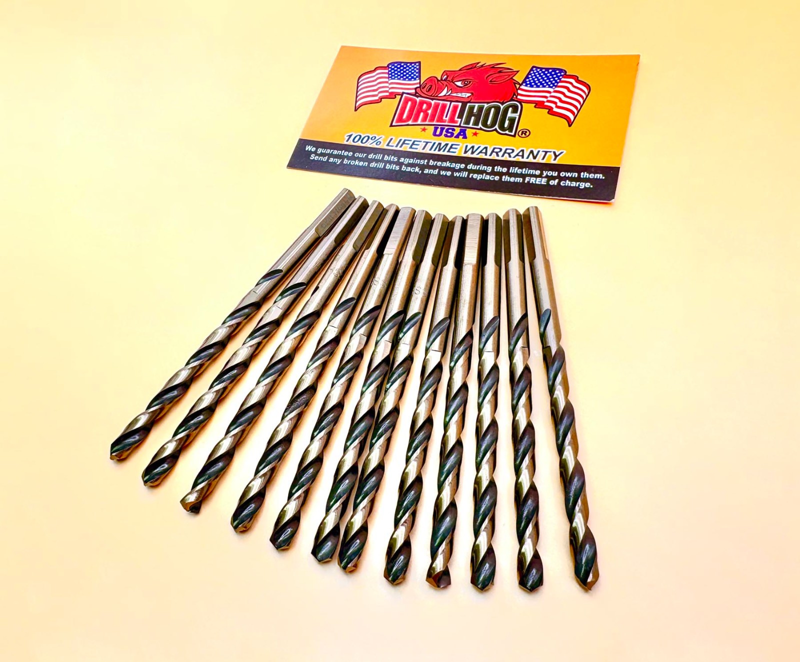 7/32" Drill Bit 7/32 Bit HI-Molybdenum M7 Drill Hog® Lifetime Warranty 12 Pack