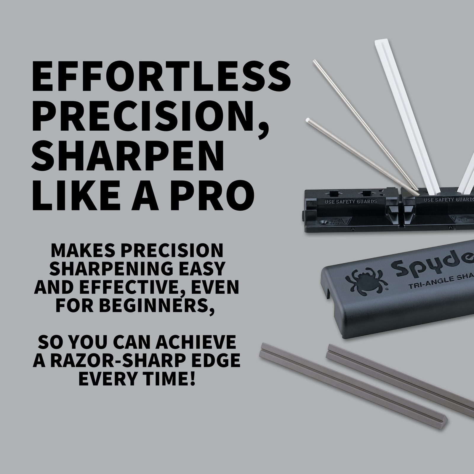 Black Knife Sharpener Complete Sharpening System with Two Grit Options