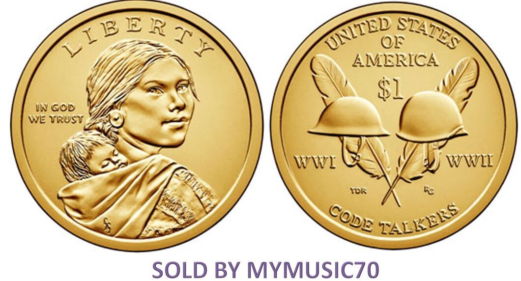 2016 P & D Sacagawea Golden Dollar CODE TALKERS - Uncirculated