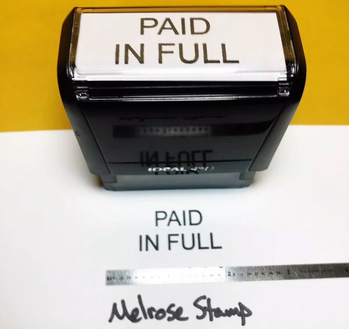 Paid In Fulll Rubber Stamp Black Ink Self Inking Ideal 4913