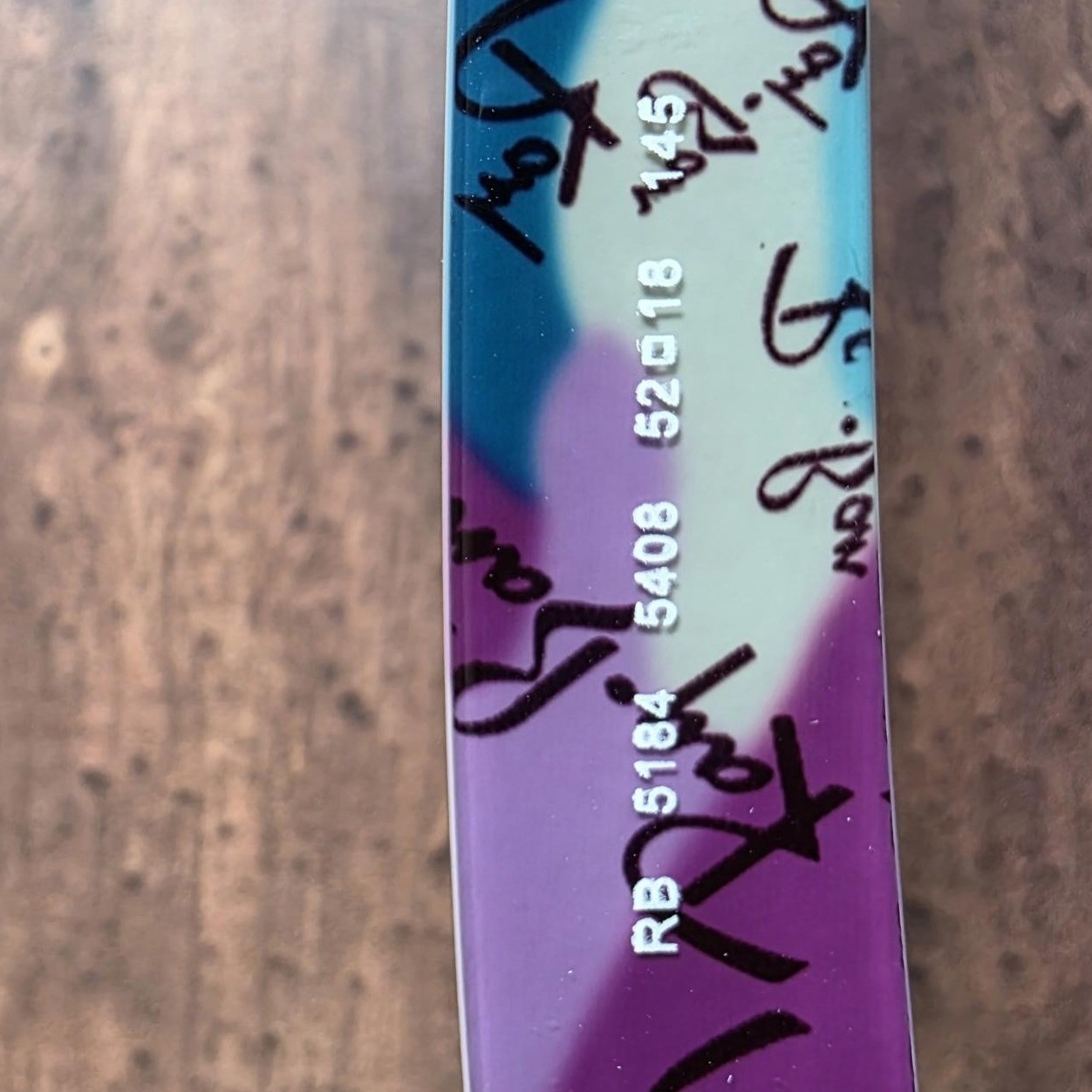 Ray-Ban RB 5184 5408 Purple New Wayfarer Eyeglasses 52-18-145 Graffiti Print