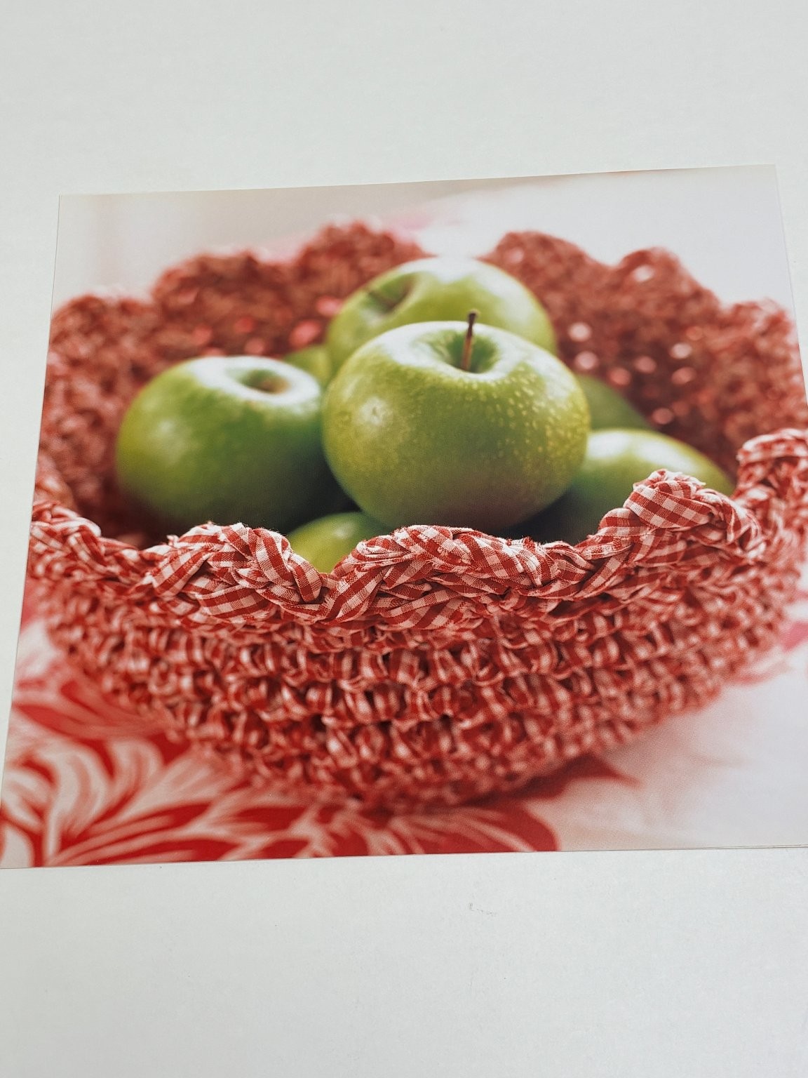 Country Bowl Crochet Pattern Cotton Fabric Basket 10in Pages from Book