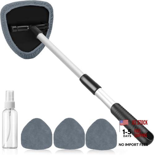 Windshield Cleaning Tool, Car Window Cleaner Windshield Cleaner with 4 Gray