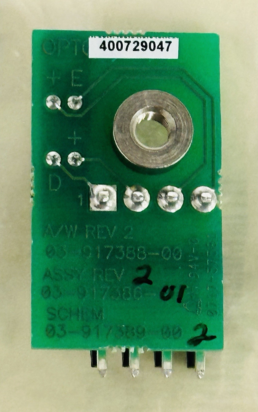 Agilent Technologies Part No: 391738601 Opto Sensor PCB 