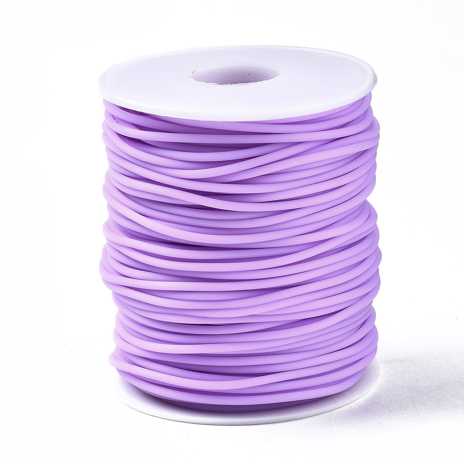 1 Roll Hollow Pipe PVC Tubular Synthetic Rubber Cord DIY Bracelets Making Purple