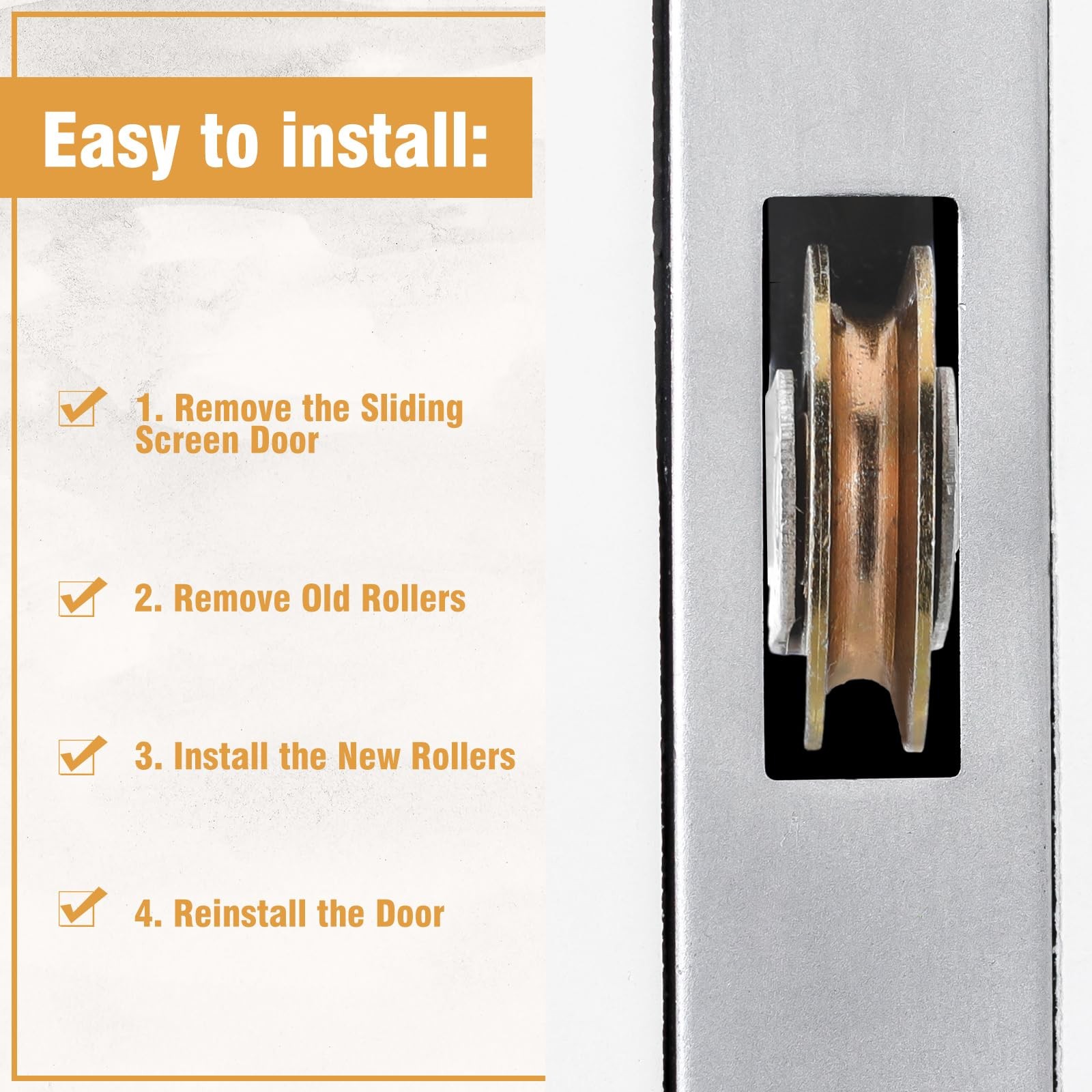 Threlaco 2 Pack Sliding Screen Door Tension Spring with Roller as shown