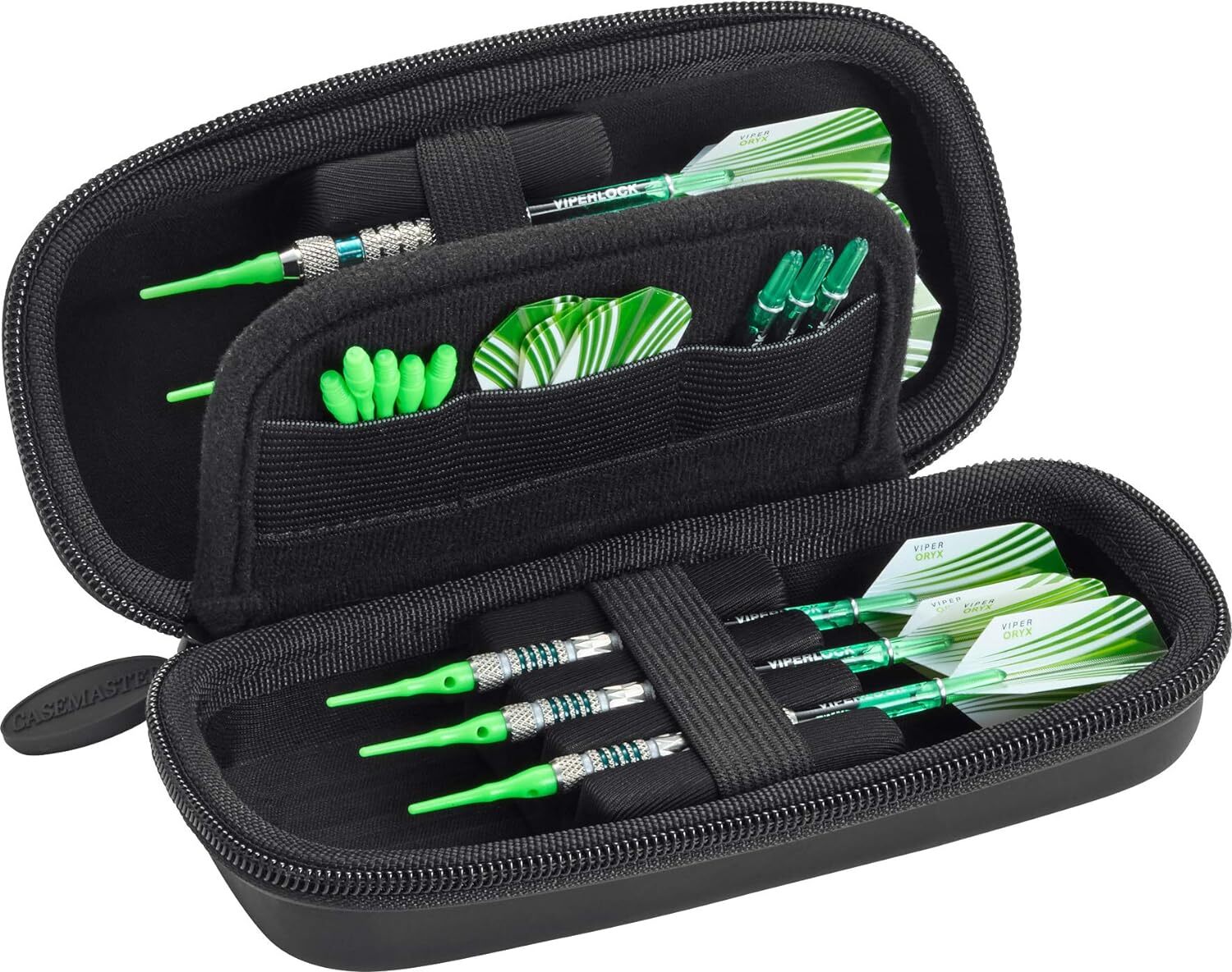 Black Dart Case Holds 6 Darts Impact Resistant Durable Storage Pockets Sleek ...