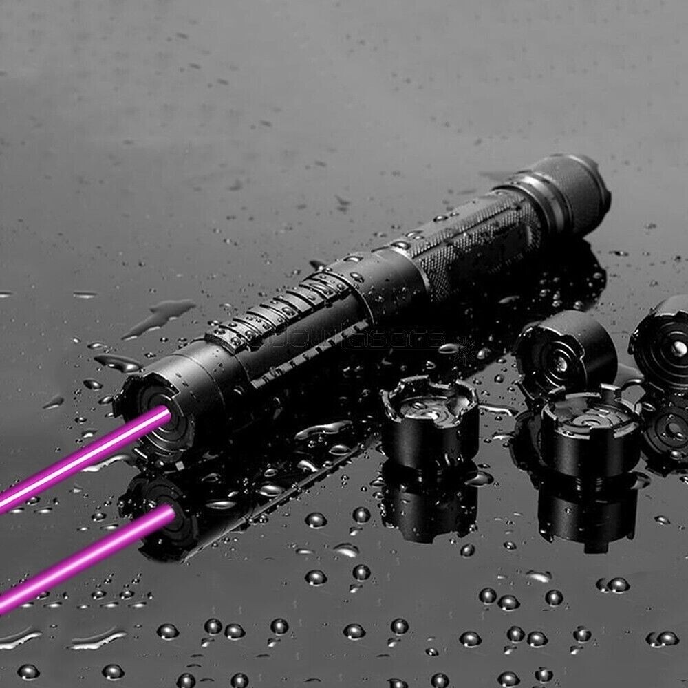 PX6 405nm Adjustable Focus BURNING Purple Laser Pointer UV Laser Torch Beam US