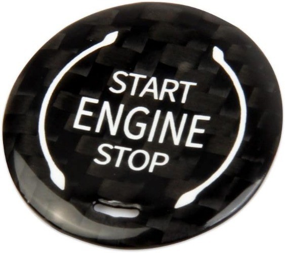 Carbon Fiber Engine Start/Stop Push Start Button Cover Trims for Corvette C8 202