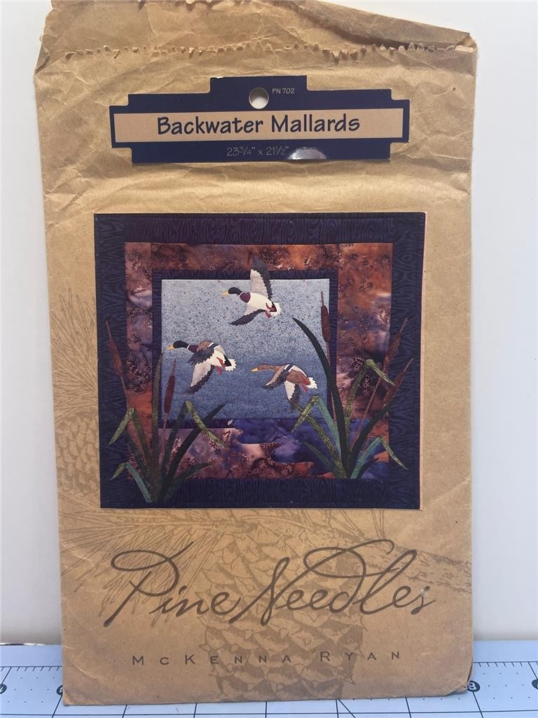 PINE NEEDLES McKenna Ryan Quilt Pattern BACKWATER MALLARDS 23.75" x 21.5"