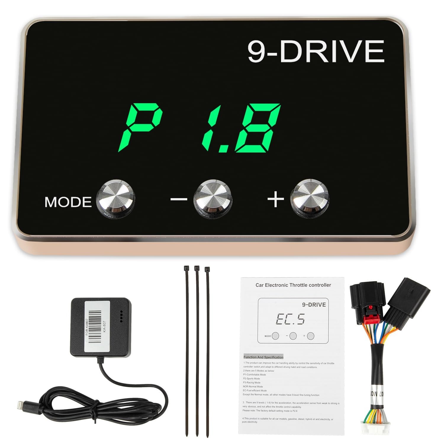 9 Drive Modes Throttle Response Controller - Smart Electronic Pedal for Dodge Je
