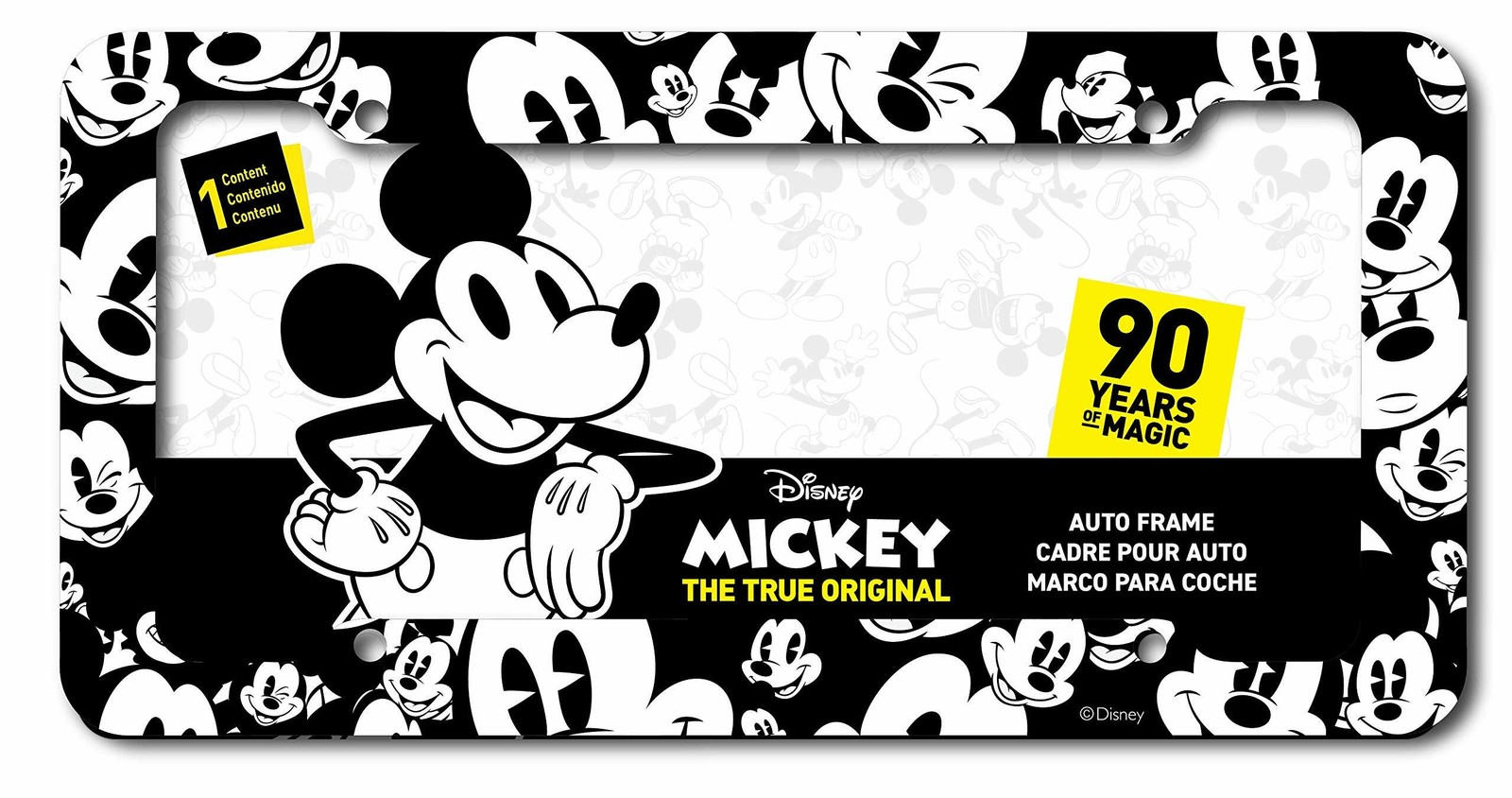 Chroma Graphics Mickey Mouse Emoji Heads Plastic Plate Frame