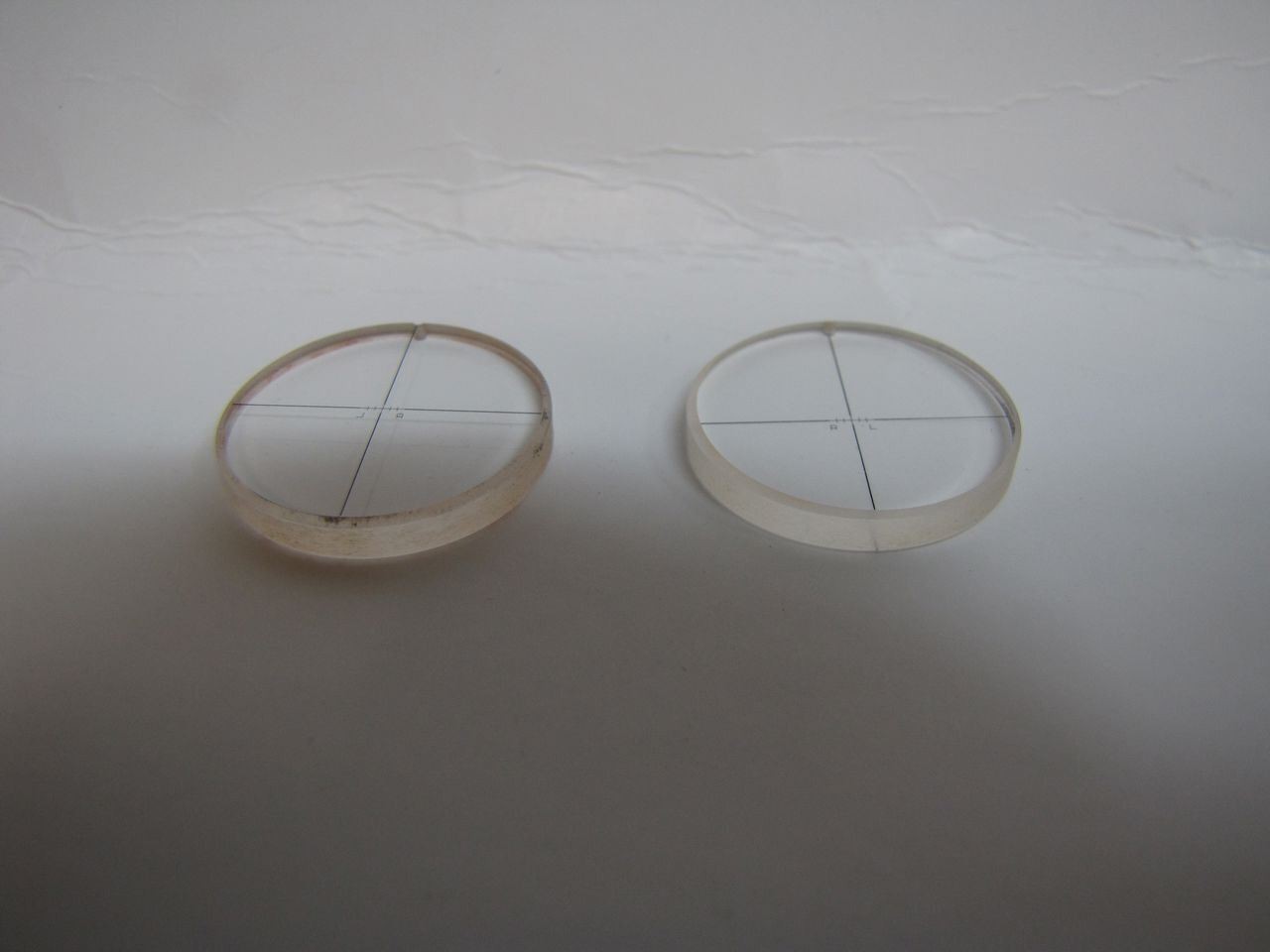 2 Edmund Glass Etched Reticles Eyepiece - Telescope Crosshair 21.5x3mm Set of 2