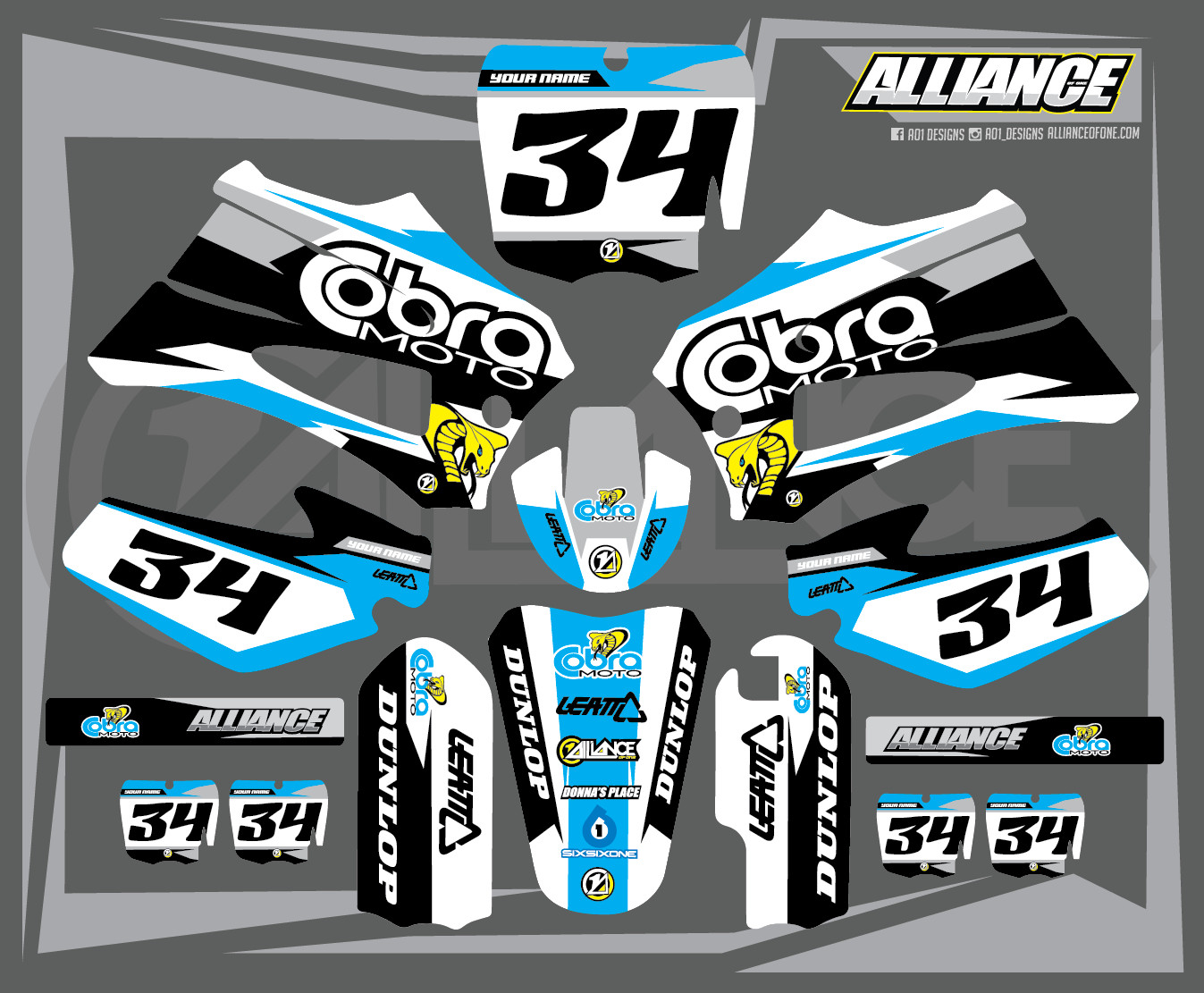 Graphics Kit for COBRA CX50 JR 2014-2020 MX1