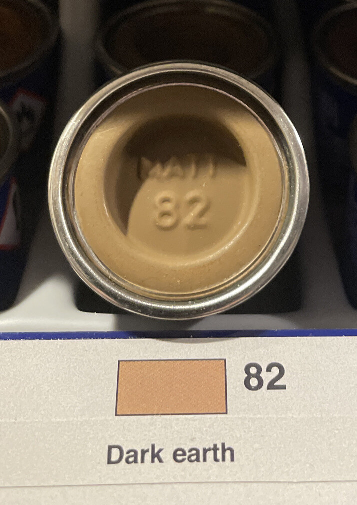 Evell enamel color 32182, Matt Dark Earth RAF.