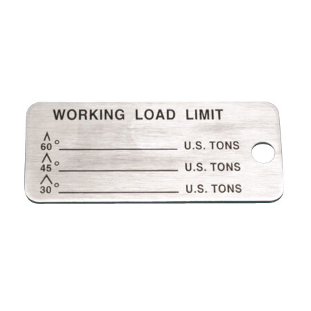 STAINLESS SLING ID TAG, 1-1/2 X 3-1/2, 304 SS