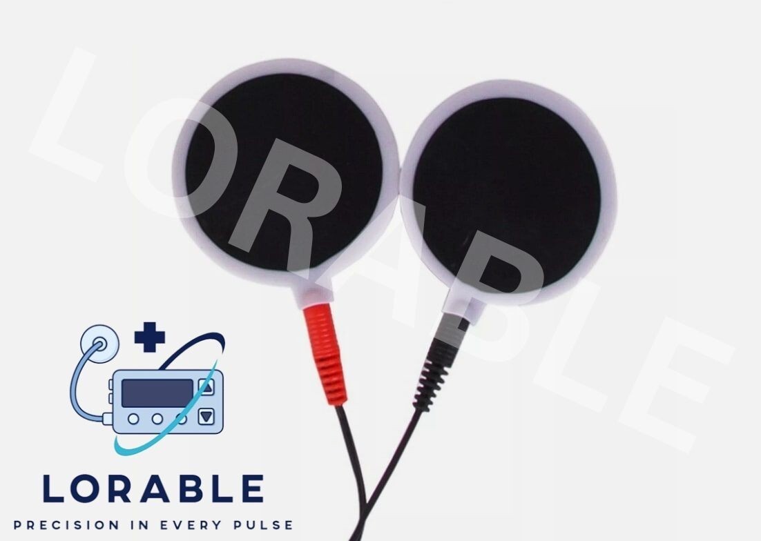 Premium 20 Carbon Electrodes & 10 Cables For Electro-Therapy Unit