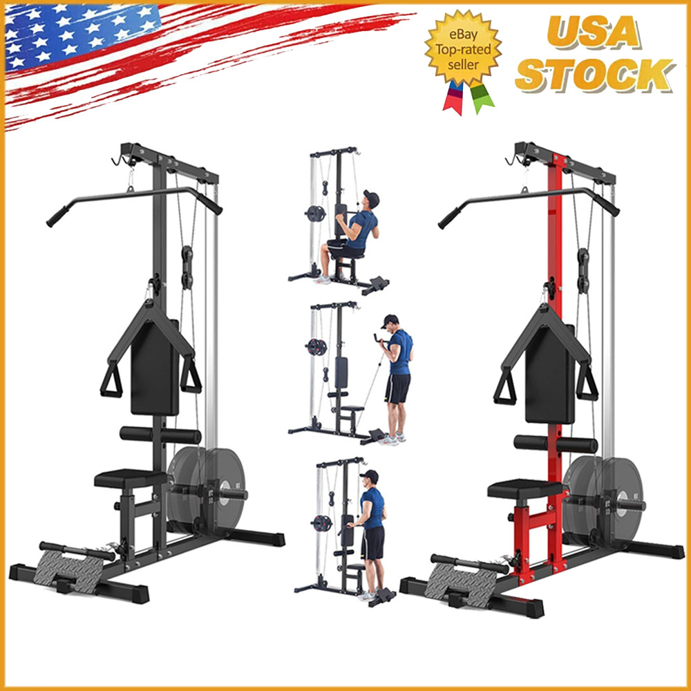 LAT Pull Down Machine for Home Gym Full Body Workout Machine Cable Pulley System
