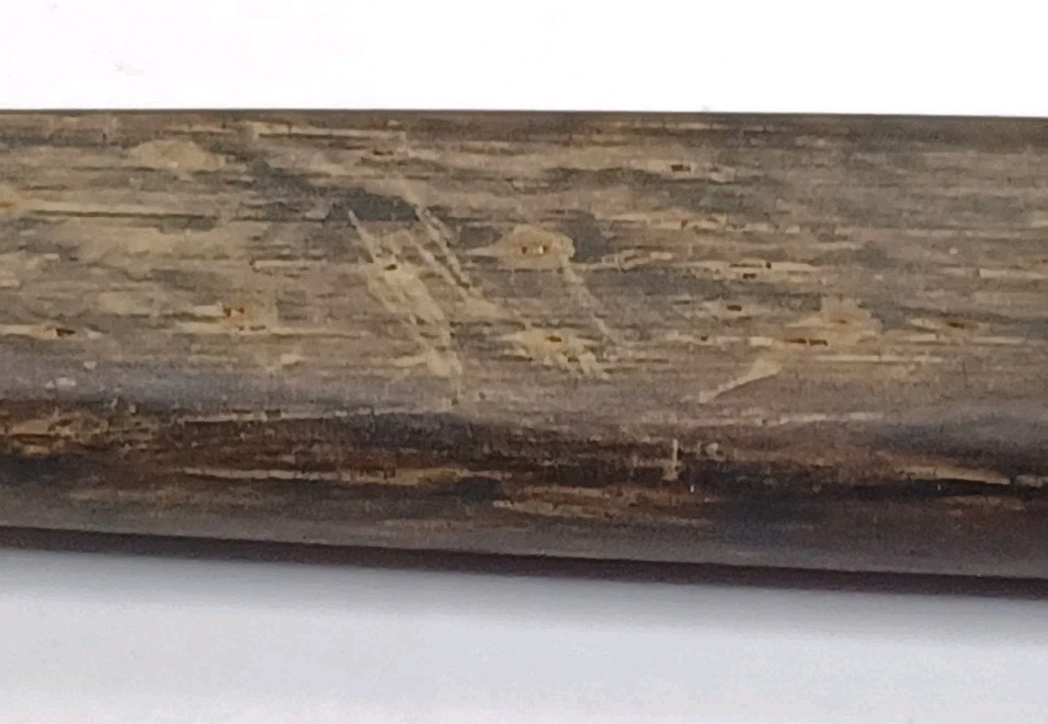 Vtg SKAUGUM 4.25" Serrated Cheese Knife W/ Wood Handle F/ Norway