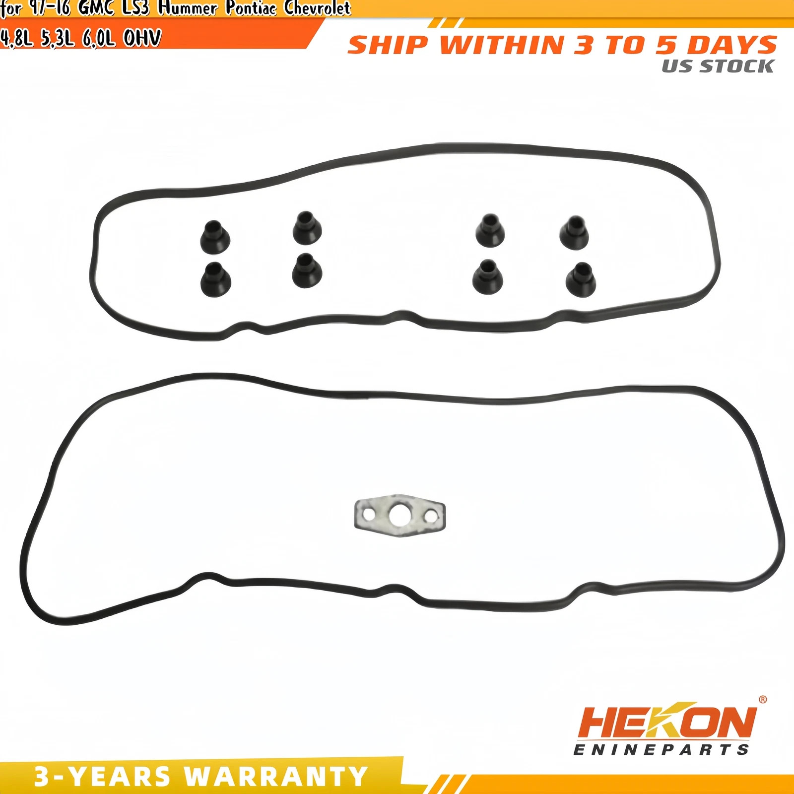 Valve Cover Gasket Set For 97-16 GMC Chevrolet Buick Cadillac LS3 5.3L 6.0L OHV