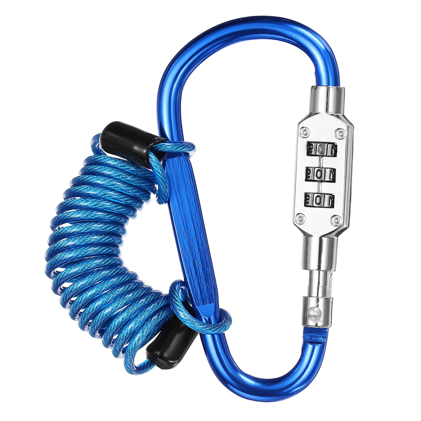 3.3Ft Security Cable Lock Steel Safety Cable with 3.8" Combination Lock Blue