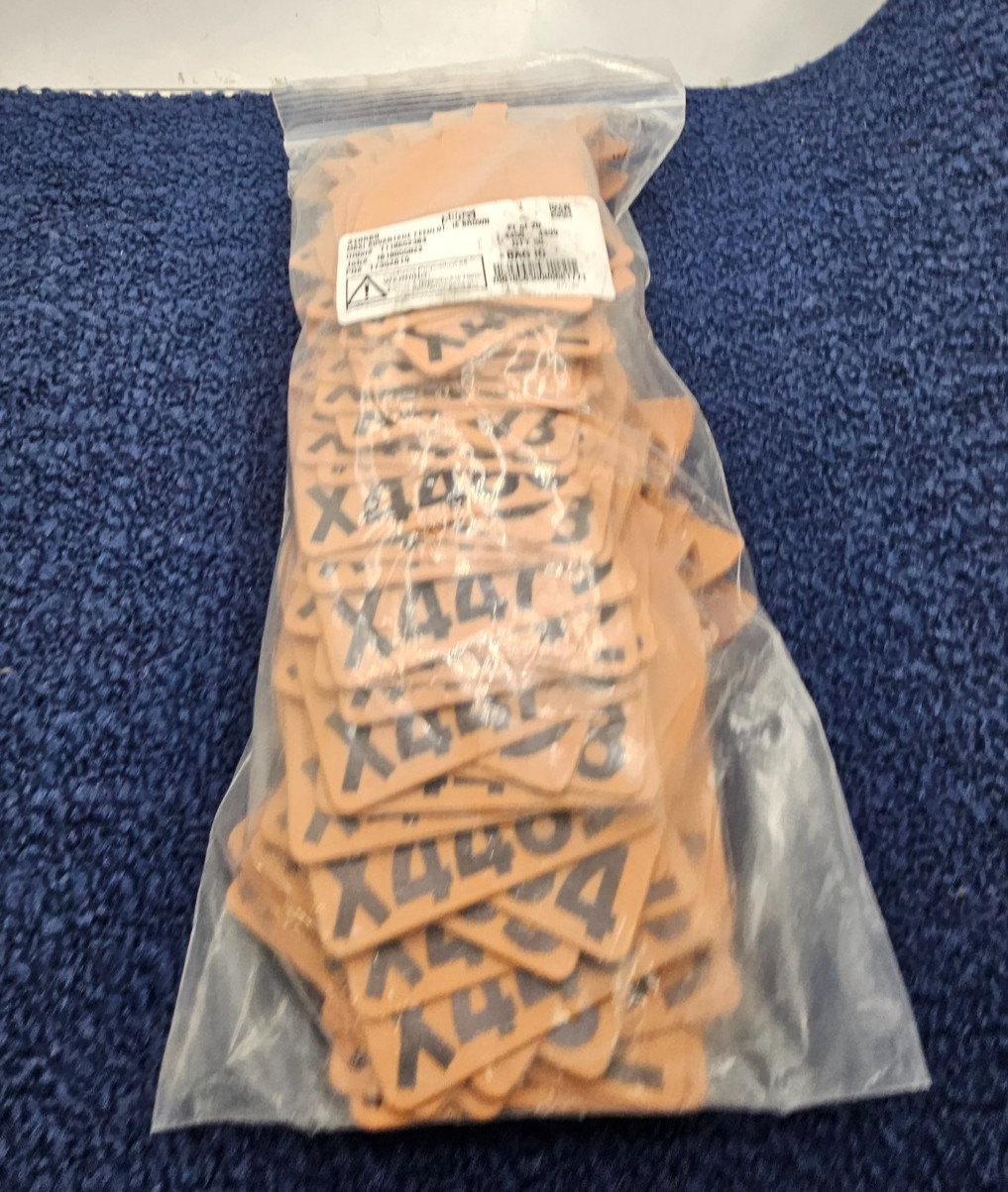 (QTY 50) Allflex 310689: Maxi Advantage FeedLot Tags 4450-4499, 16 Brown