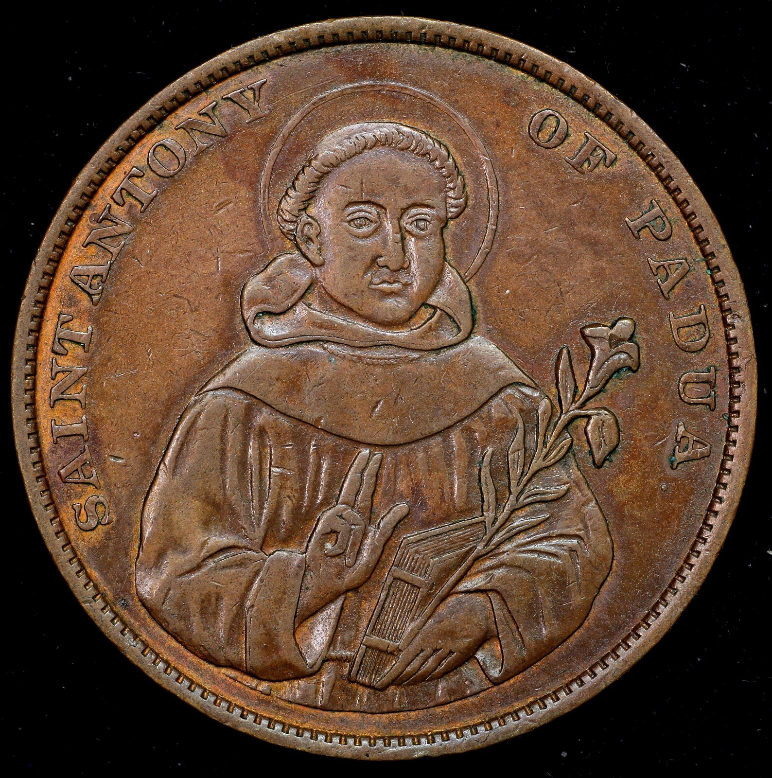 Saint Antony of Padua Medal For Those Who Make The Nine Tuesdays Novena 31mm