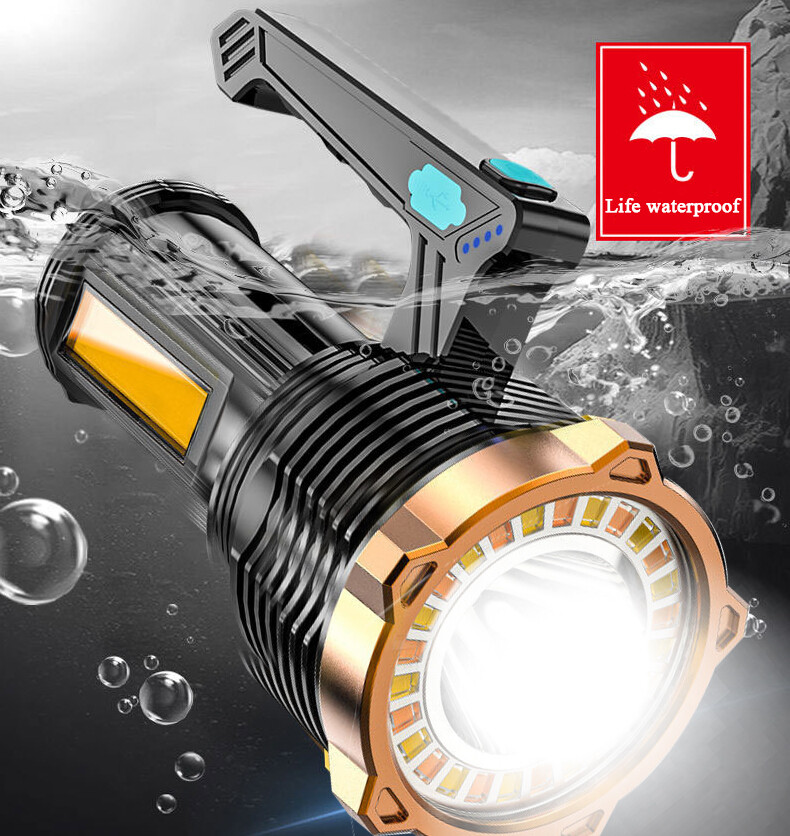 Super Bright LED Flashlight High Powered Torch USB Rechargeable Lamp
